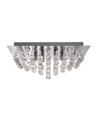 Design LED Kristall 4-fl. Deckenleuchte 34cm Lampe