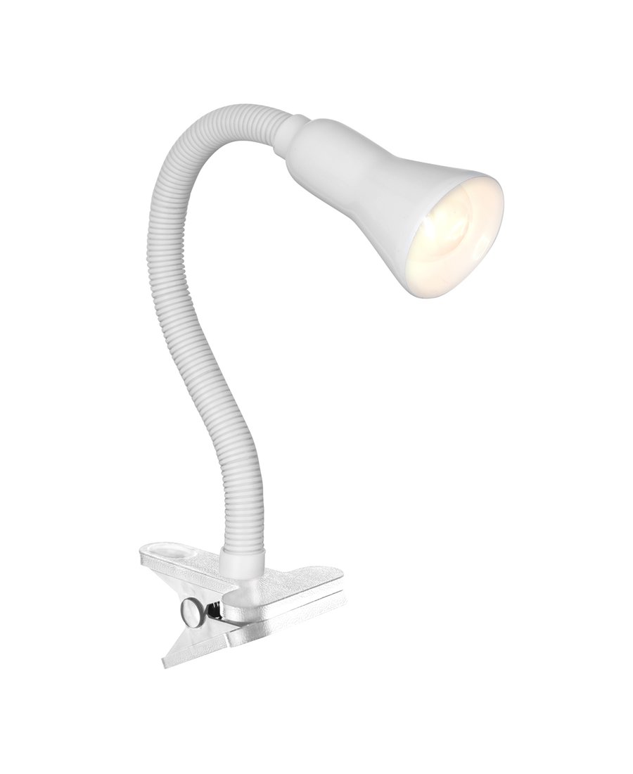 Modern Klemmleuchte Weiss Tischlampe Leselampe E1 40W Bürolampe